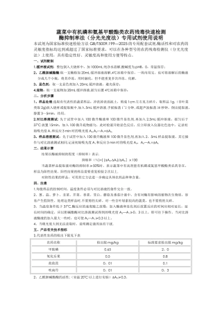 农药残毒快速检测