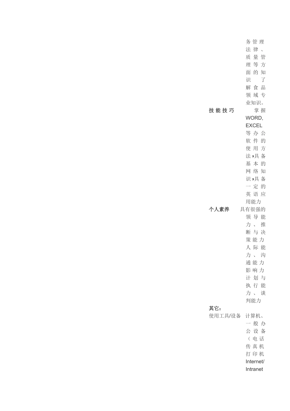 冠臣果蔬岗位职责说明书_第3页