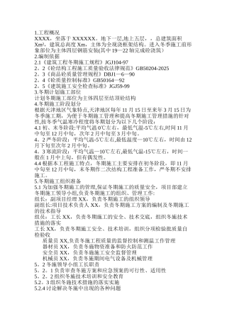 冬季主体专项施工方案