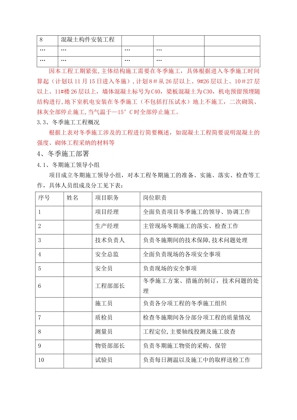 冬季施工方案编制要求及参考模板_第2页
