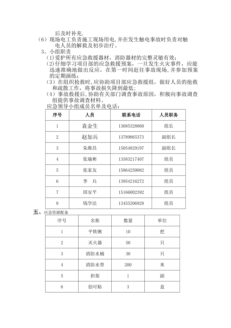 冬季施工防火应急预案_第3页