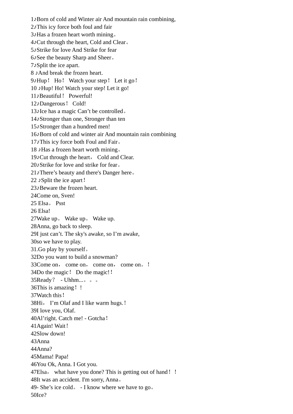 冰雪奇缘台词2-全英文版_第1页