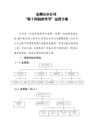 冰雪节运营方案