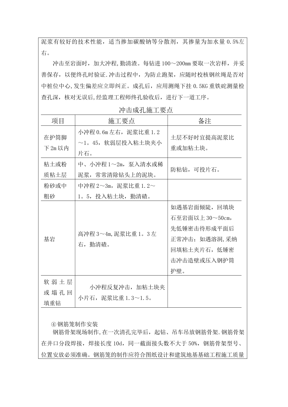 冲击钻孔灌注桩技术交底_第3页