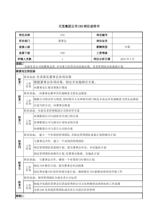 决策层岗位说明书-