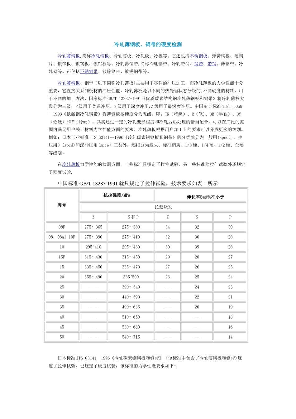 冷轧薄钢板、钢带的硬度检测_第1页