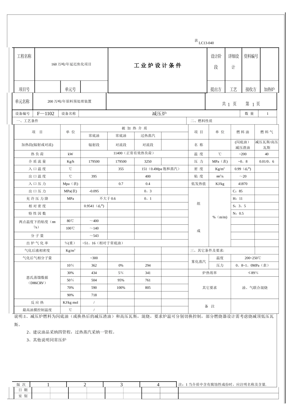减压炉工艺设计条件_第1页