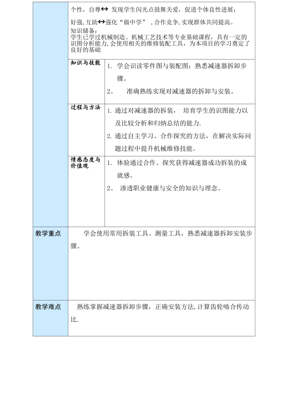 减速器的拆装----教案_第2页