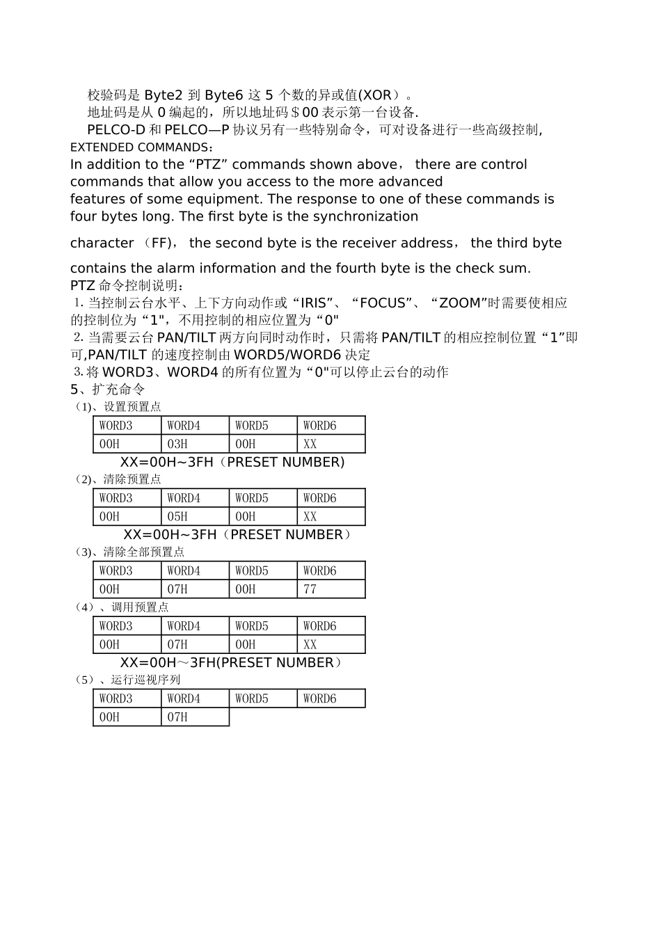 几种云台控制协议_第3页