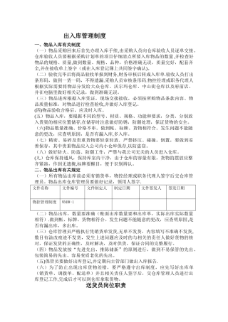 出入库管理制度58902