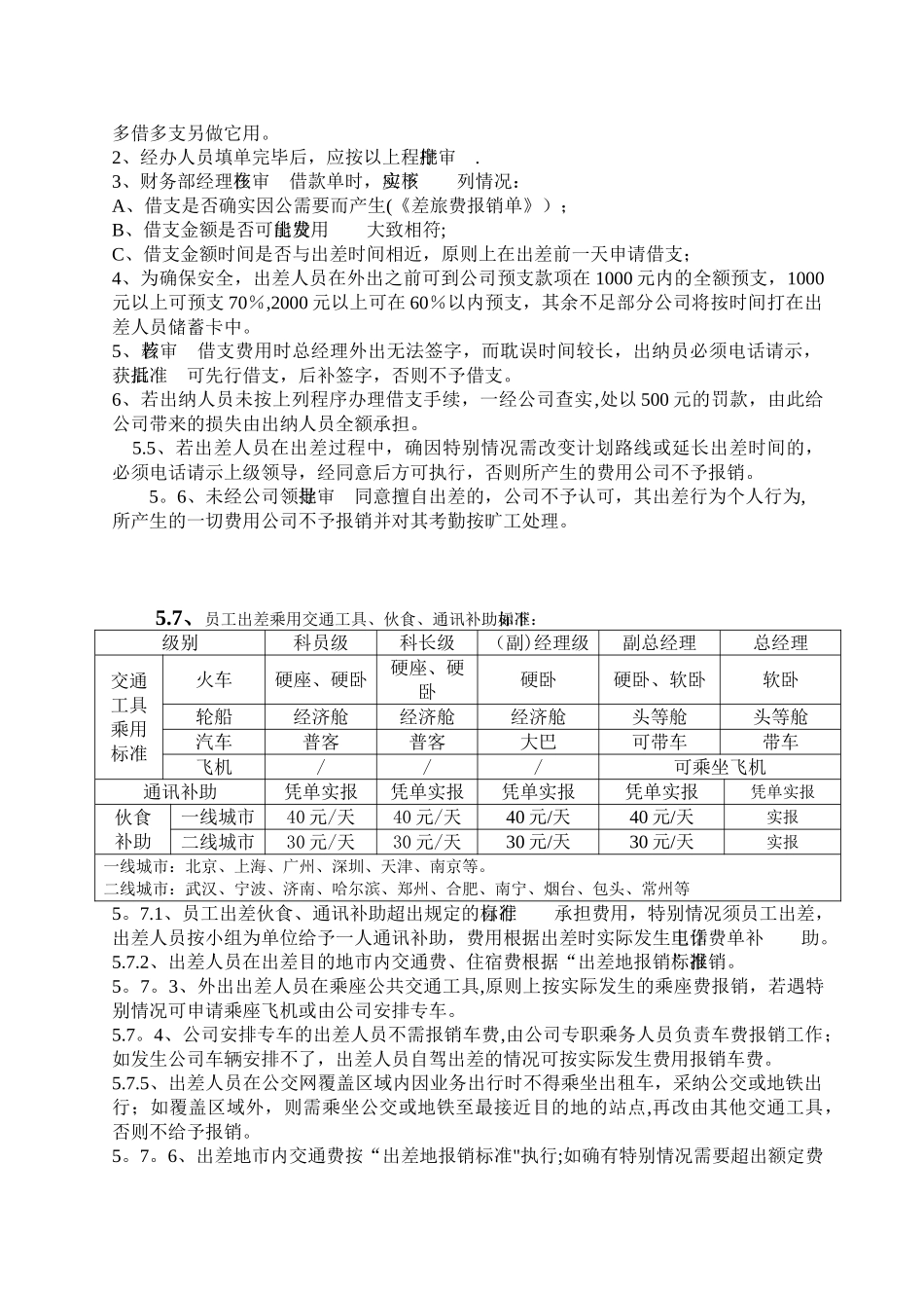 出差人员报销制度总结_第3页