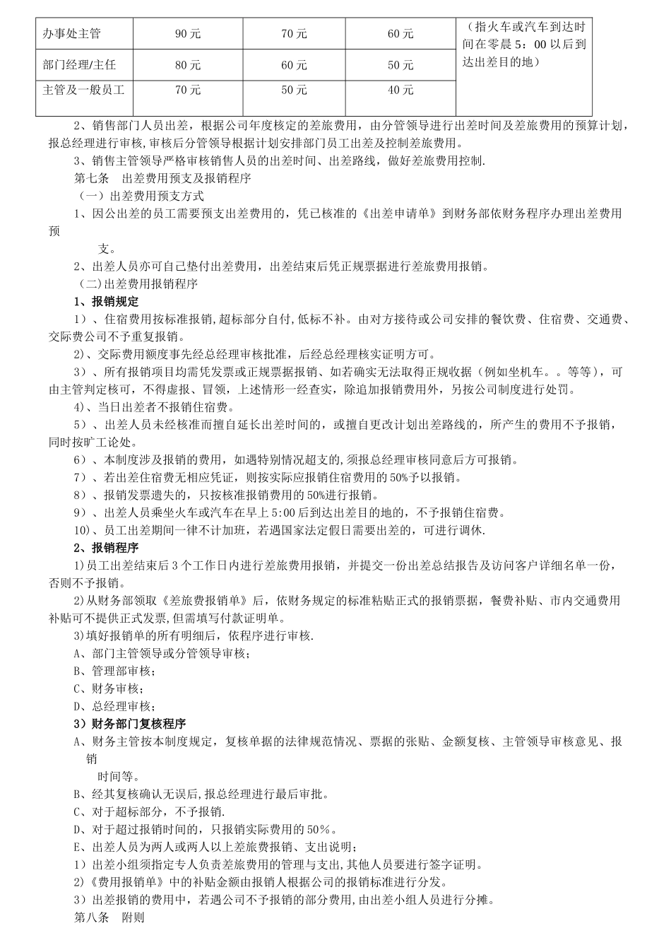 出差管理制度及出差标准_第3页