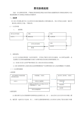 出差费用报销制度及流程