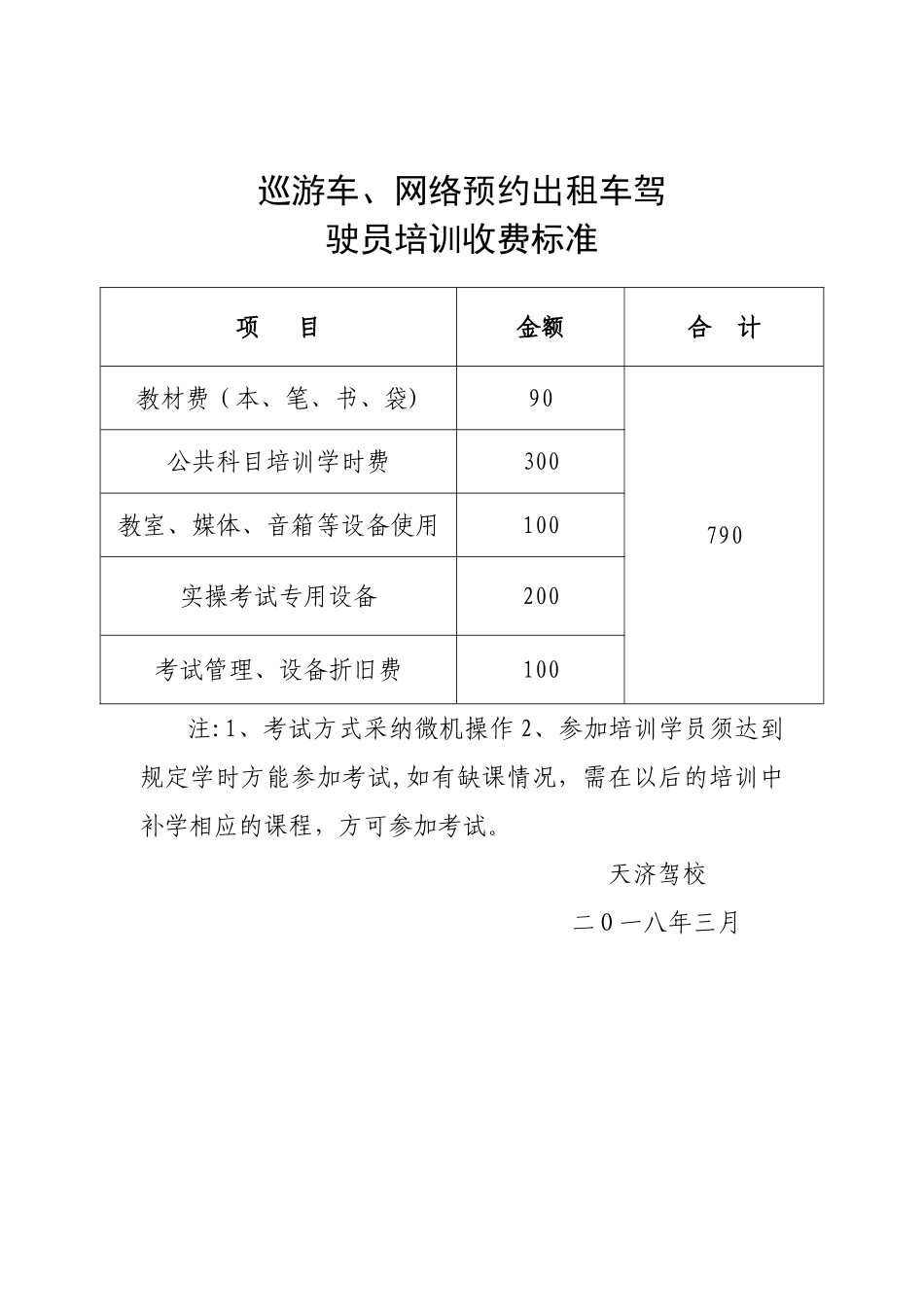 出租车驾驶员岗前培训内容及收费_第1页