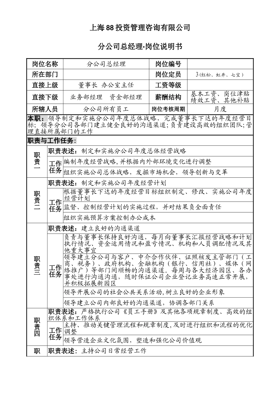 分公司总经理岗位说明书-_第1页