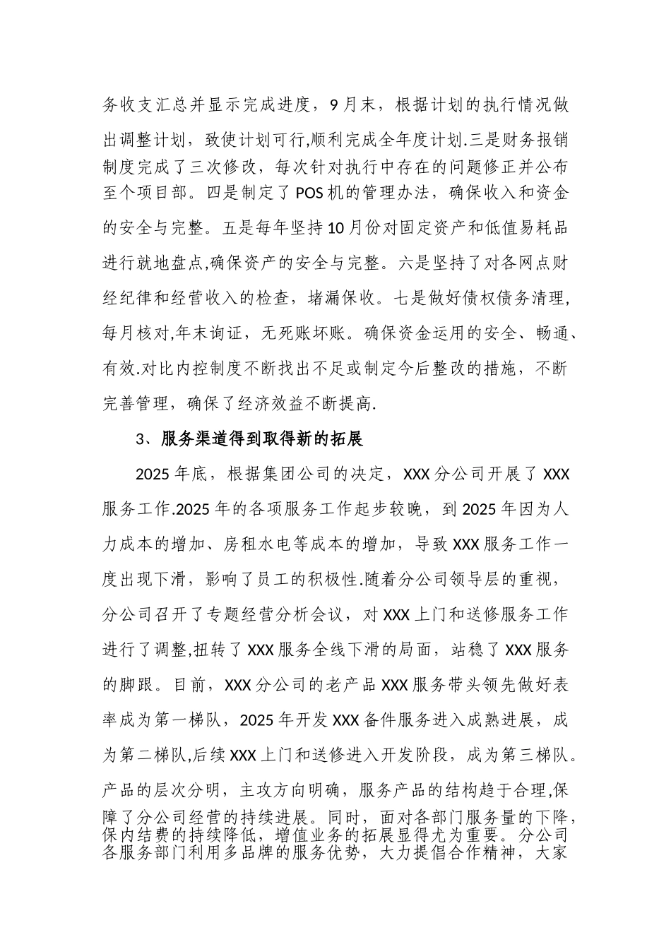 分公司经营工作总结要点_第2页