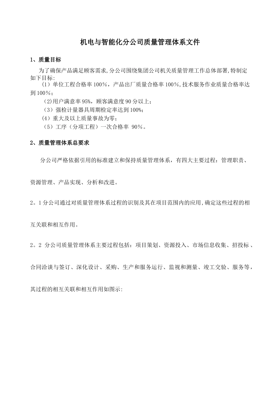 分公司质量管理体系文件_第1页