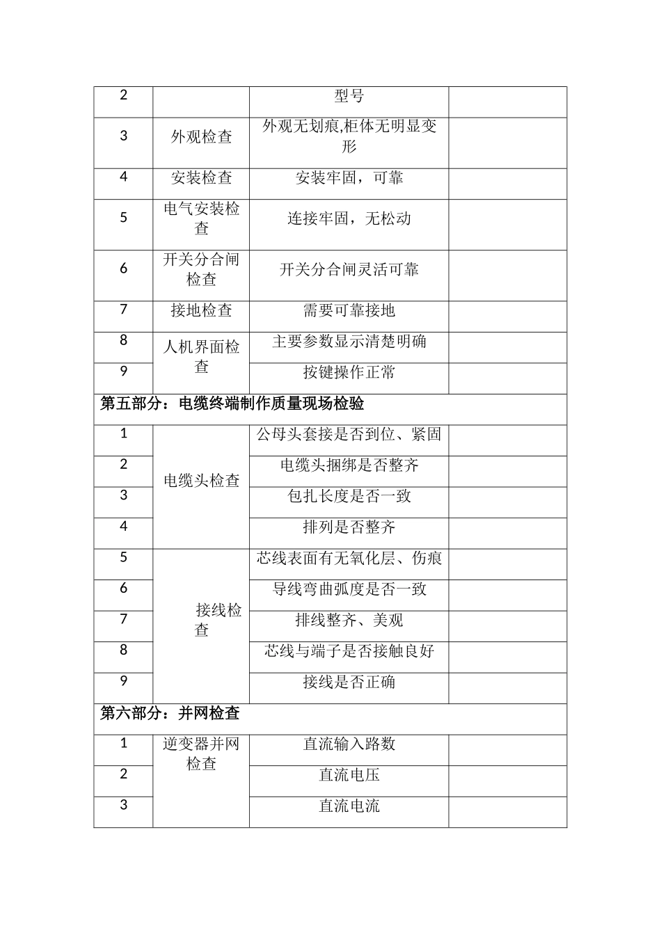 分布式光伏发电系统验收表格_第3页