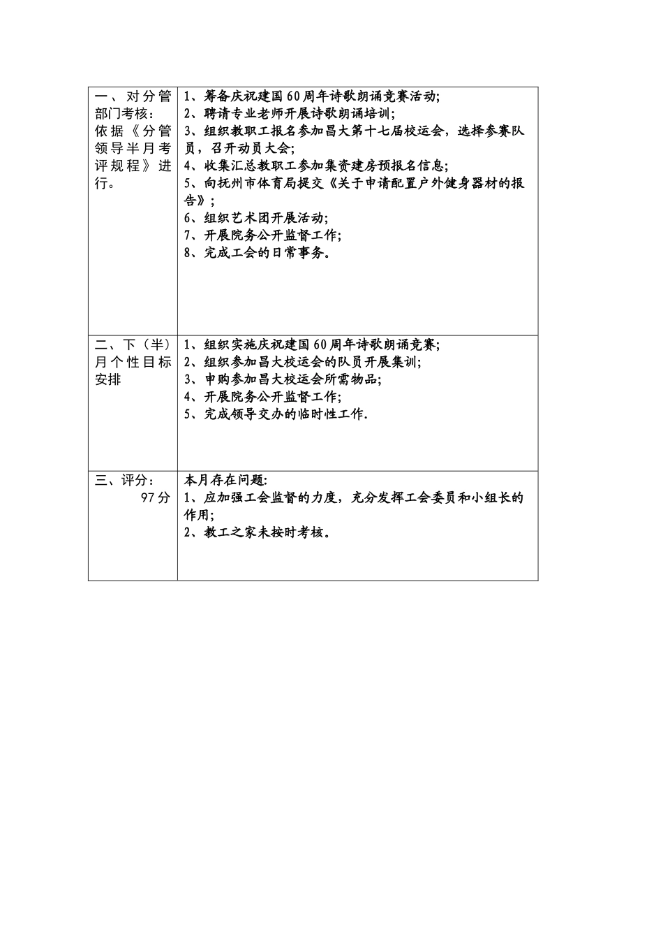 分管领导半月考核情况汇总表._第3页