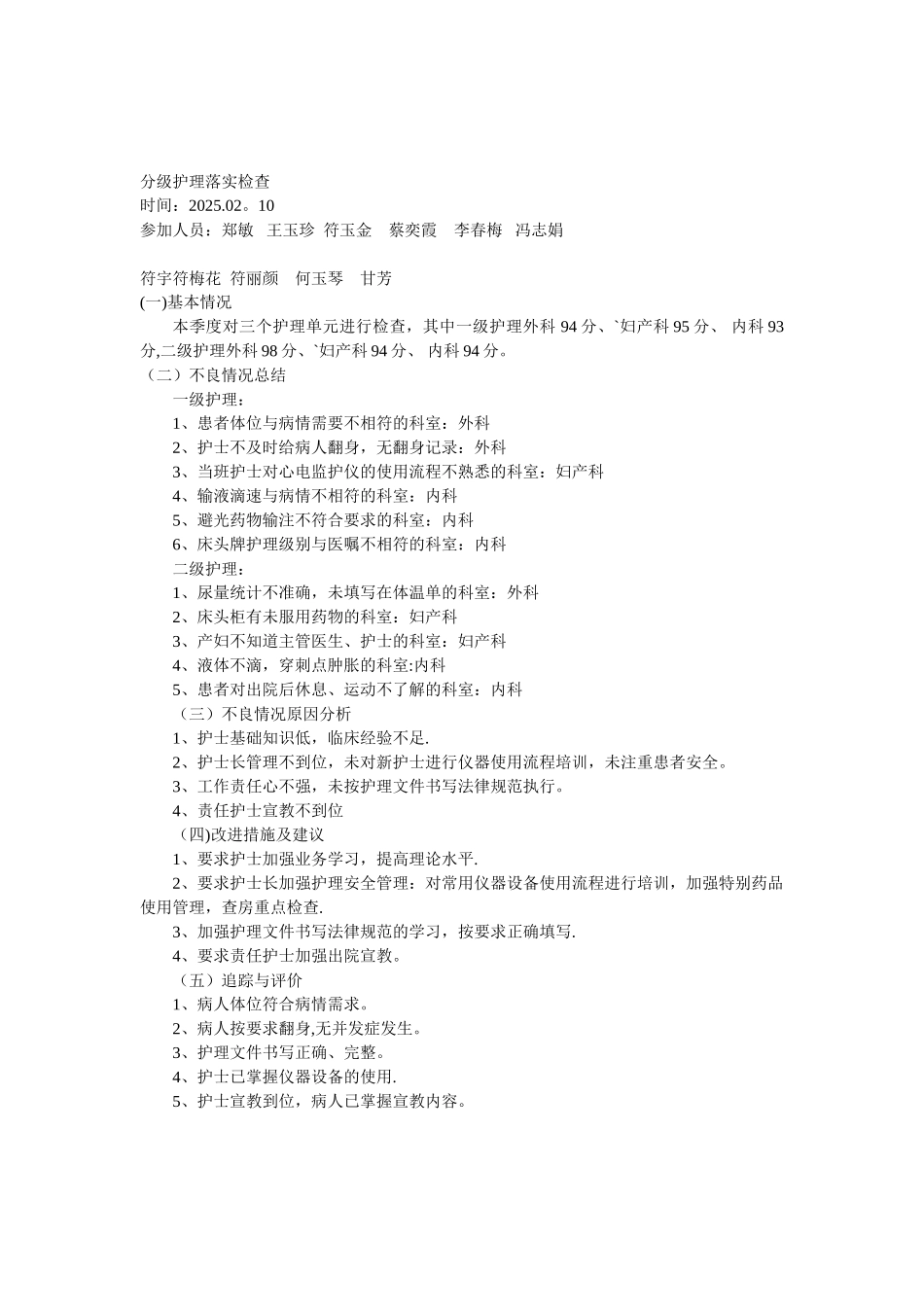 分级护理落实检查反馈_第2页