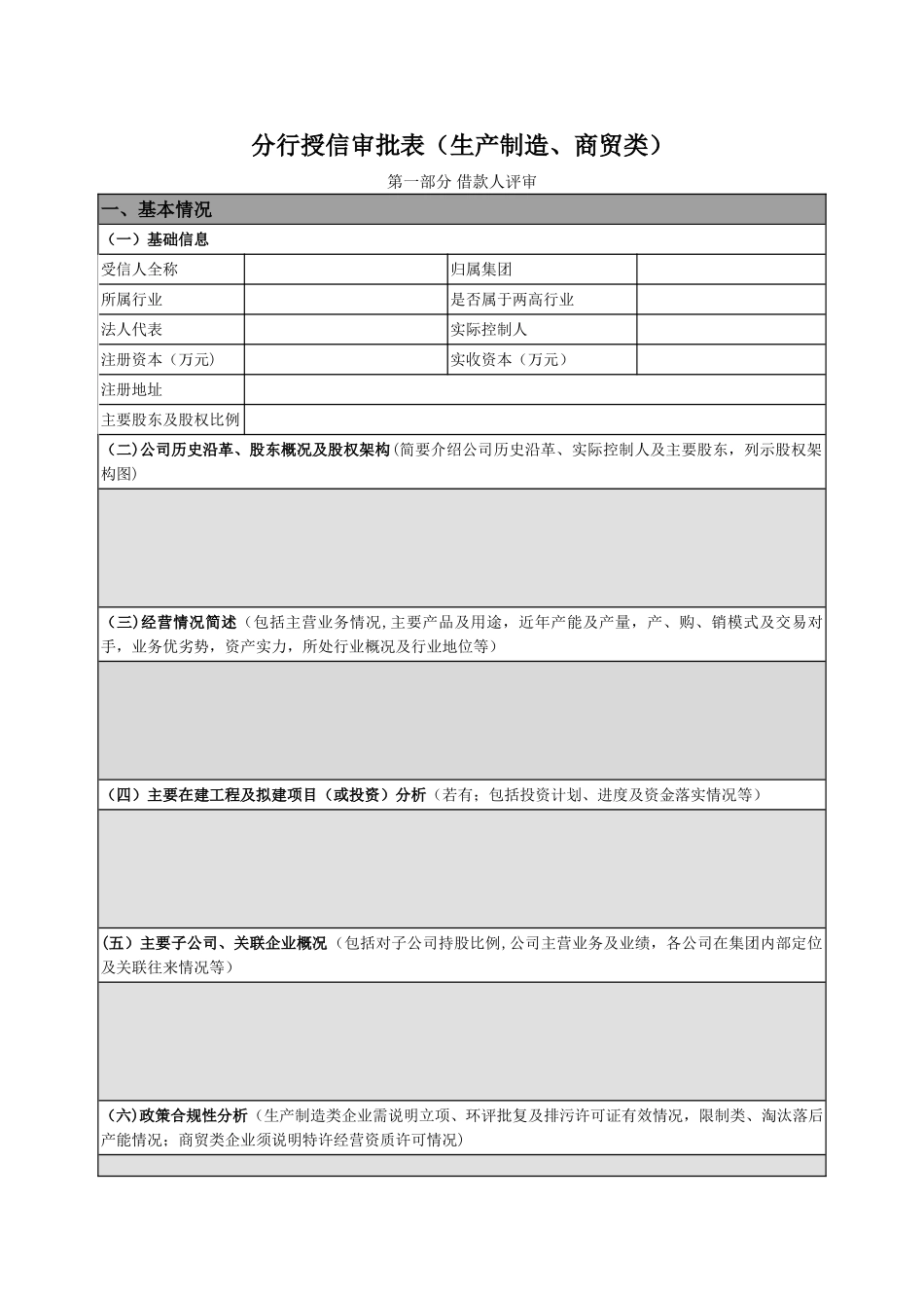 分行授信审批表202509_第1页