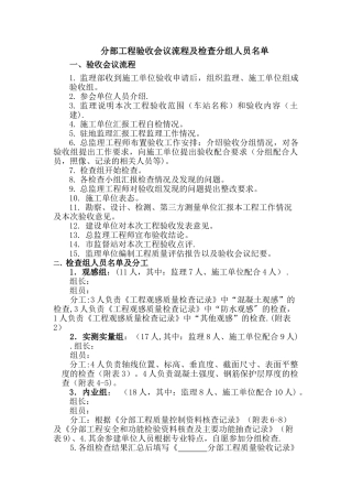 分部工程验收会议流程
