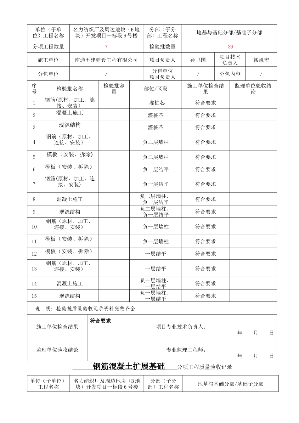 分项工程质量验收记录_第2页