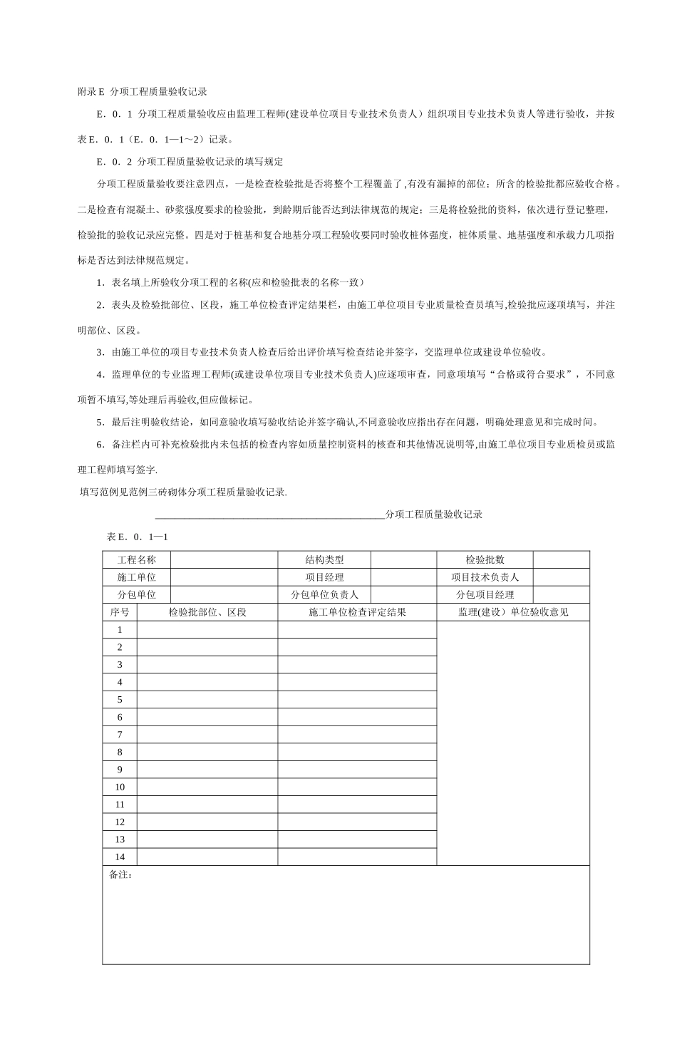 分项工程质量验收记录17519_第1页