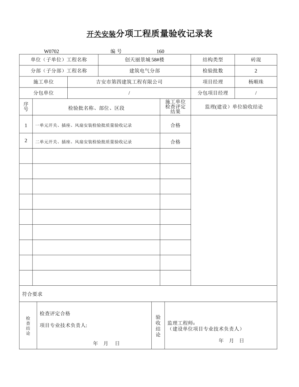 分项工程质量验收记录表_第3页