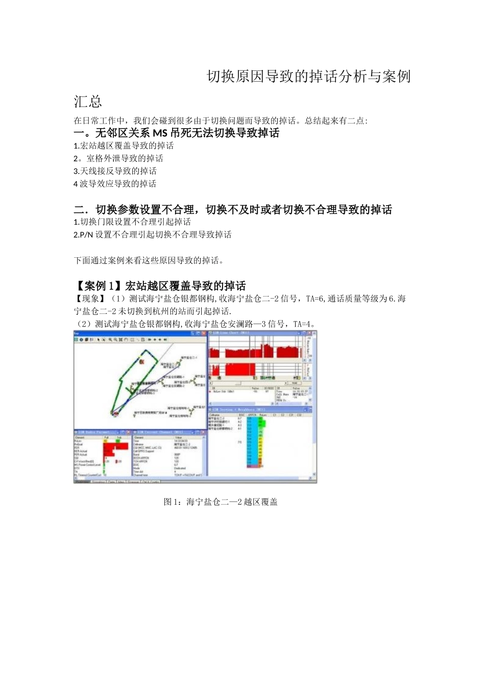 切换原因导致的掉话分析与案例汇总_第1页