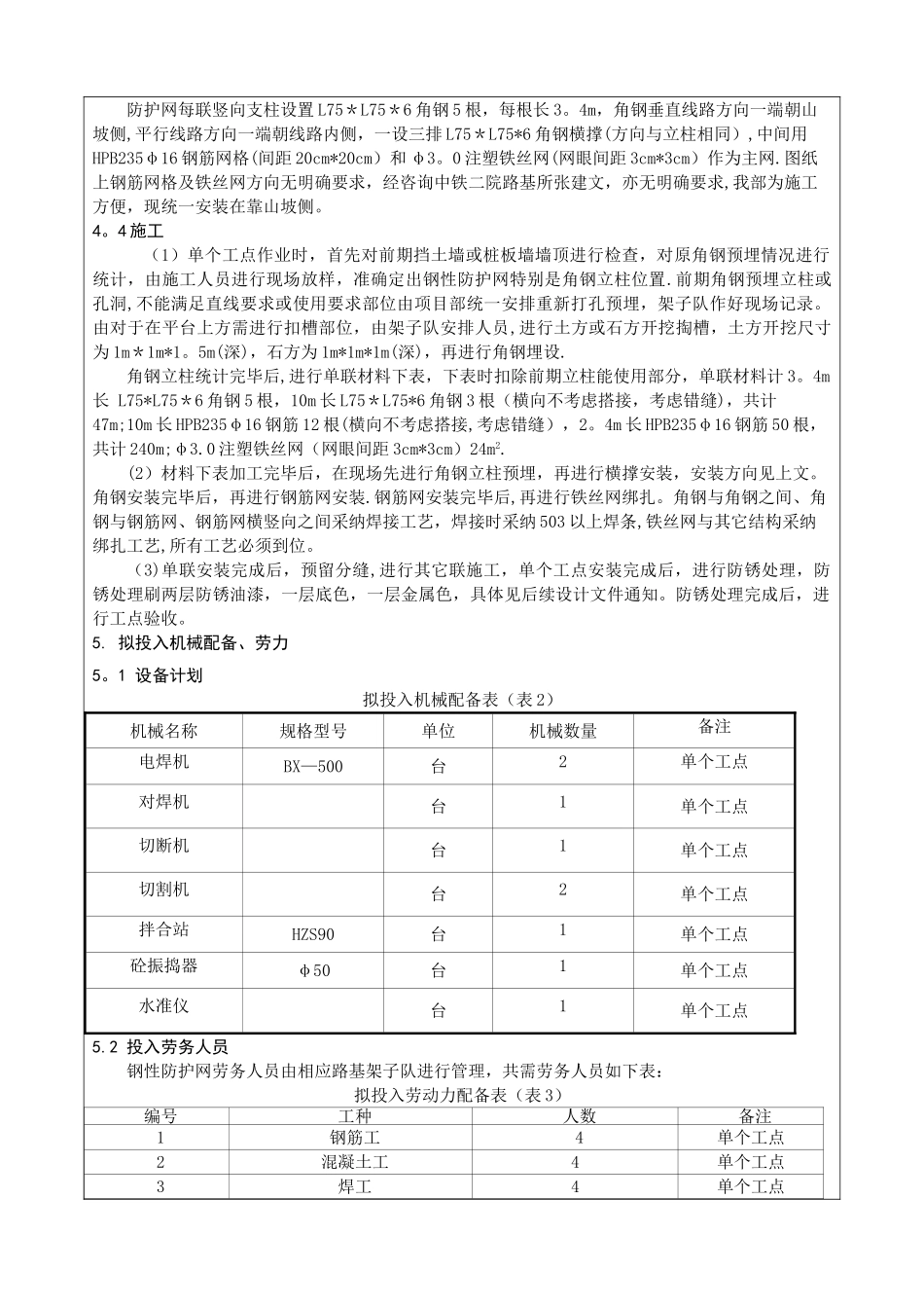 刚性防护网施工技术交底_第3页