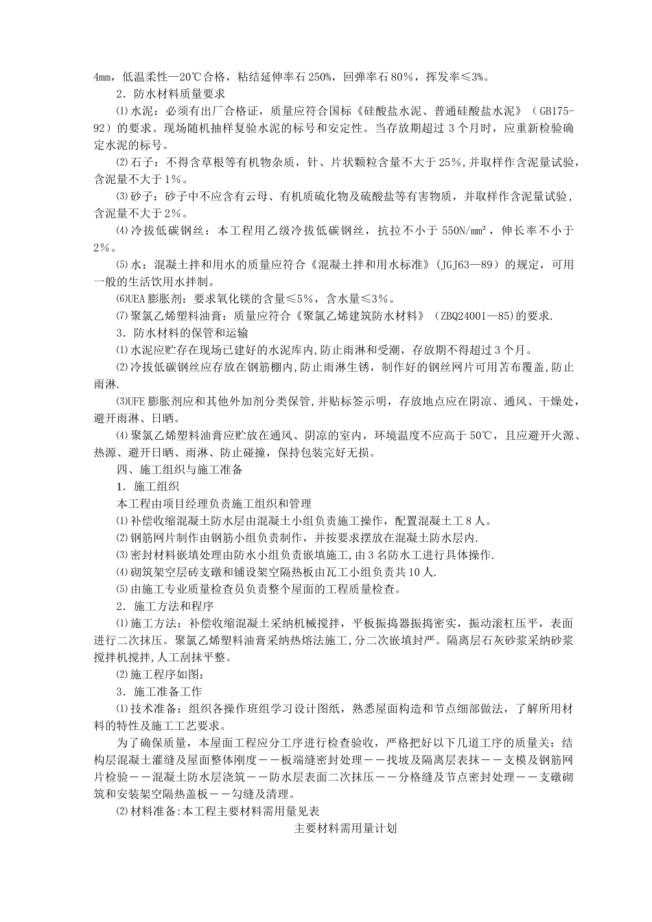 刚性防水屋面工程施工方案_第2页