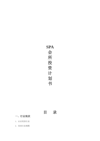 创业计划书--目前的