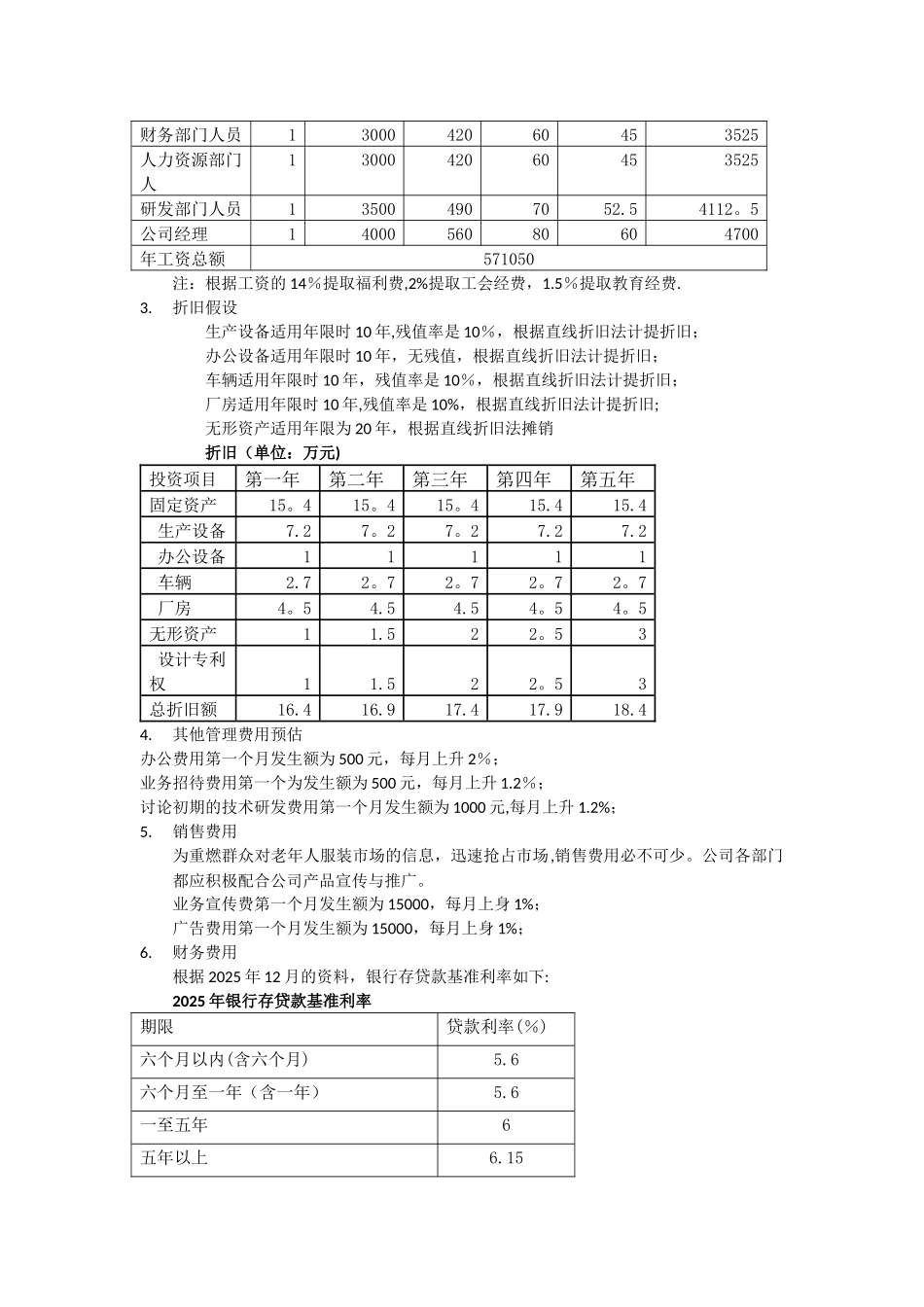 创业计划书的财务部分_第3页