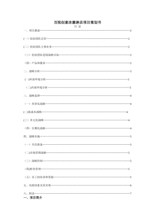 创业项目策划书