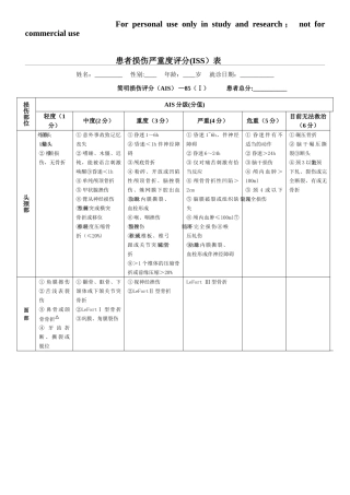 创伤严重程度评分表70582