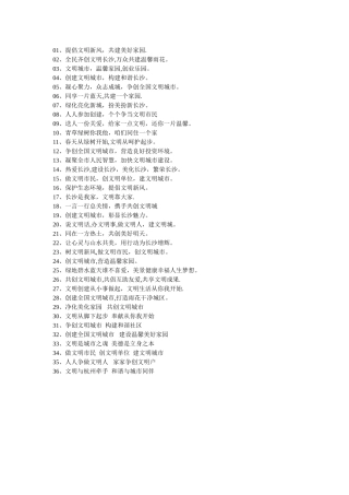 创建文明城市横幅内容