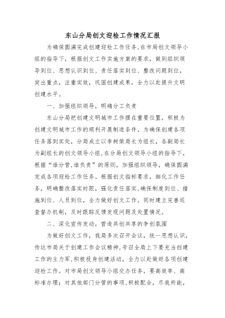 创建文明城市迎检工作总结