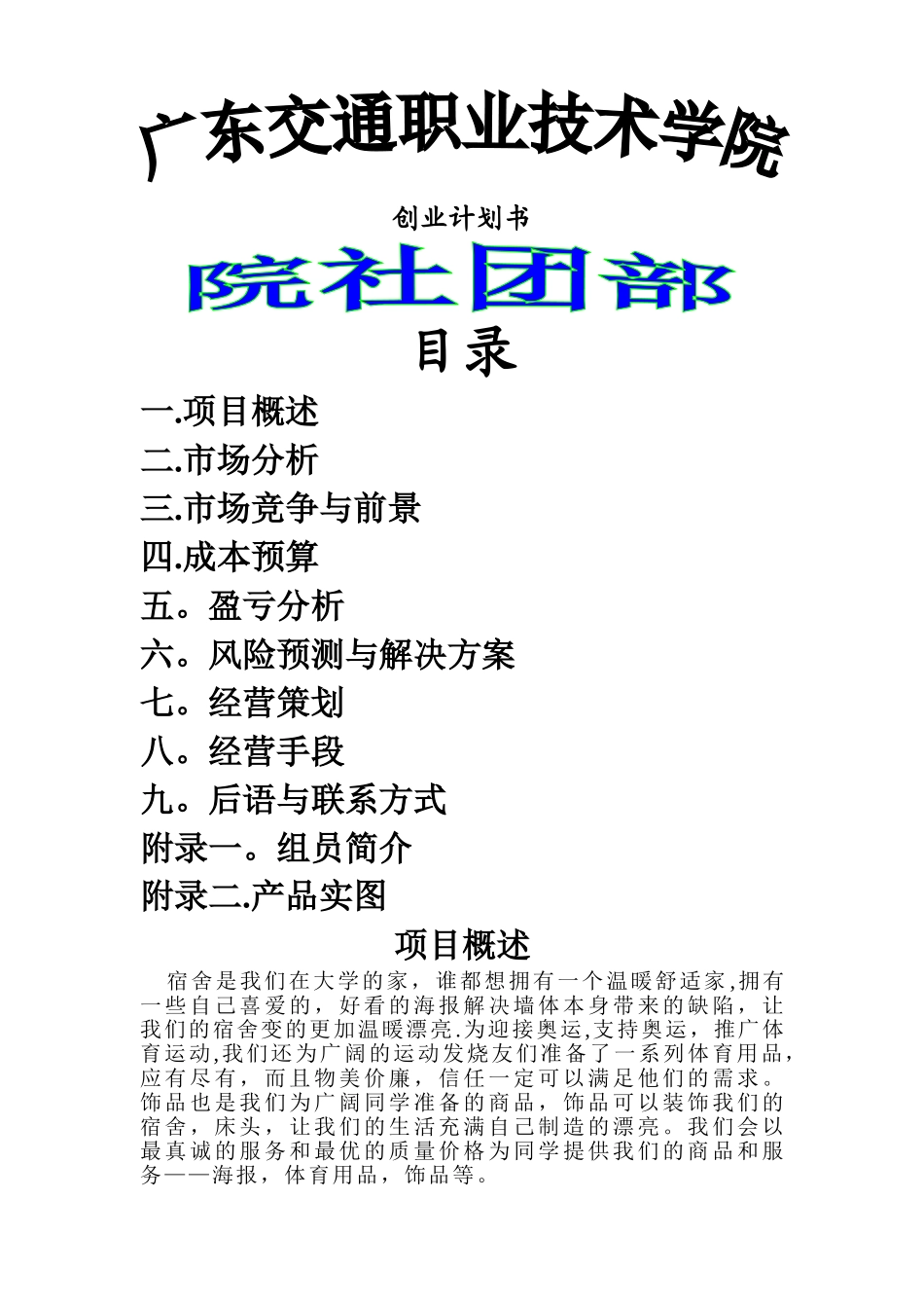 创意大赛计划书_第1页