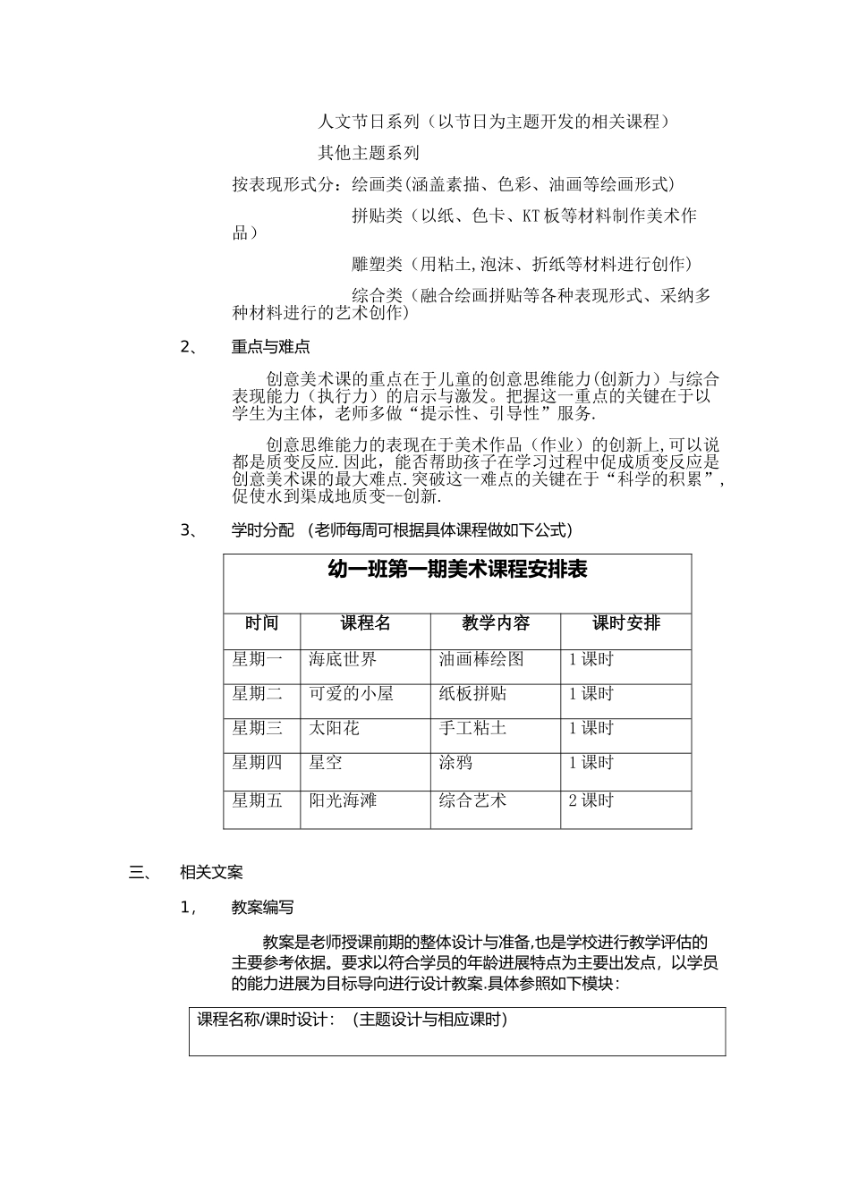 创意美术课程大纲_第2页