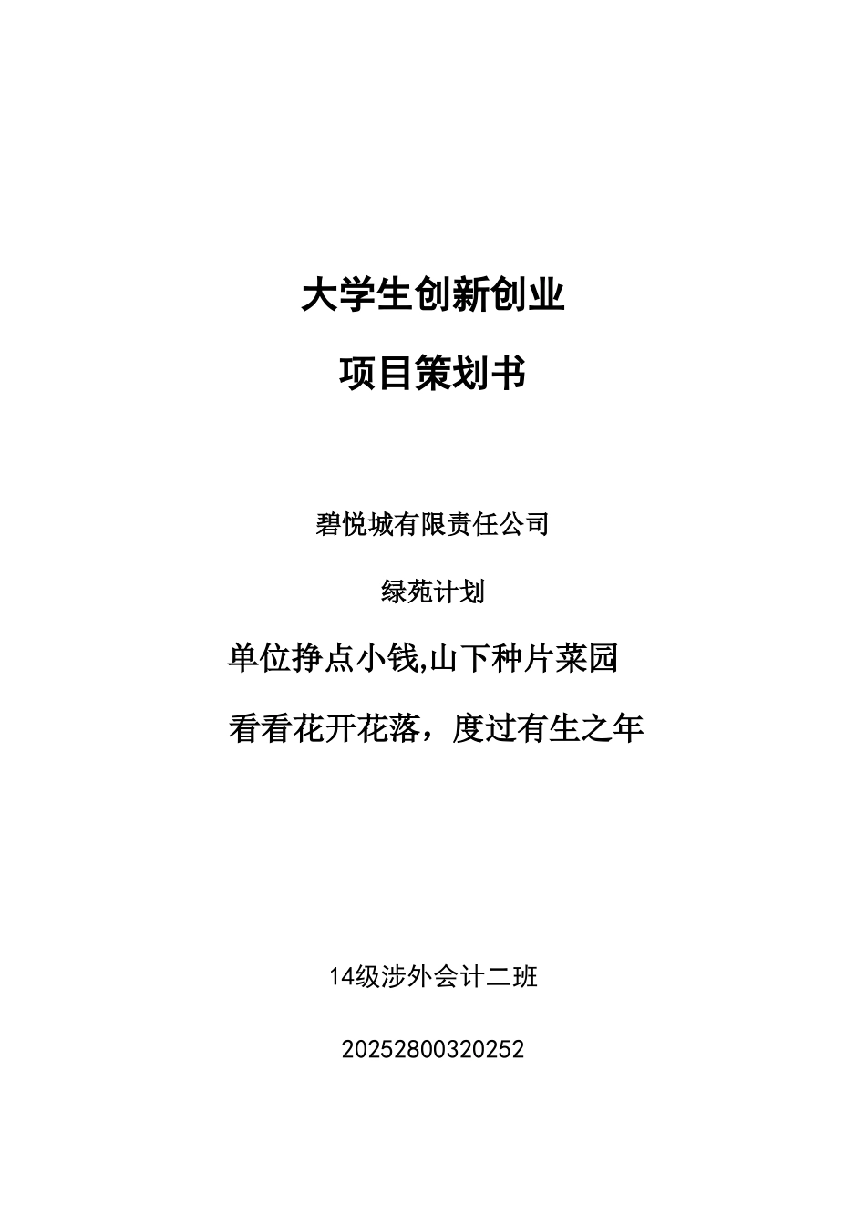 创新创业策划书20755_第1页