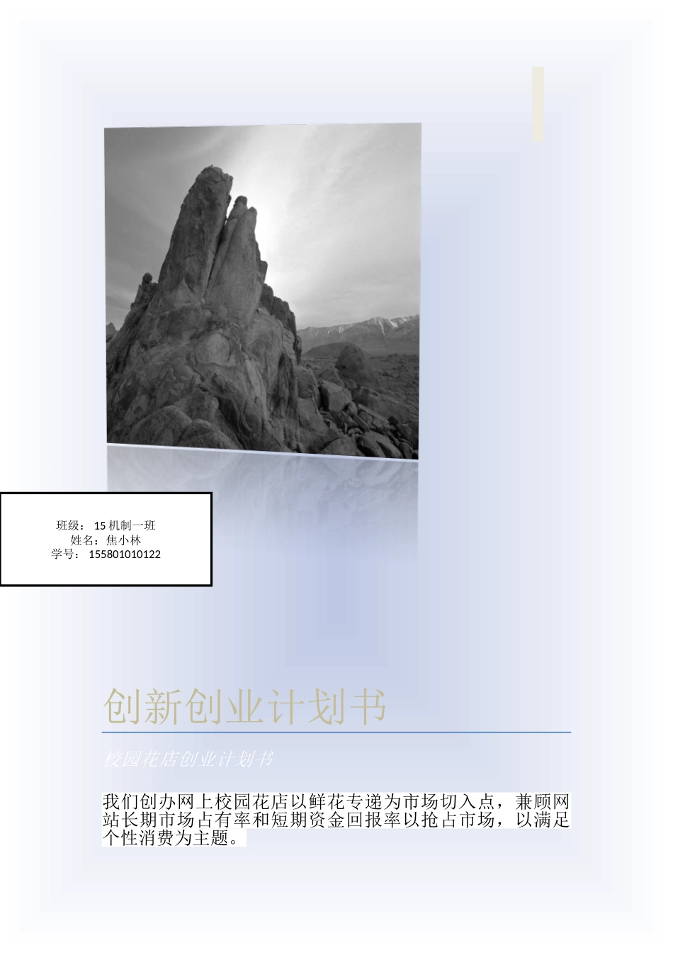 创新创业计划书28634_第1页