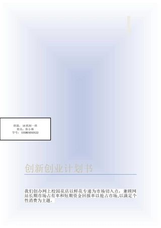 创新创业计划书99310