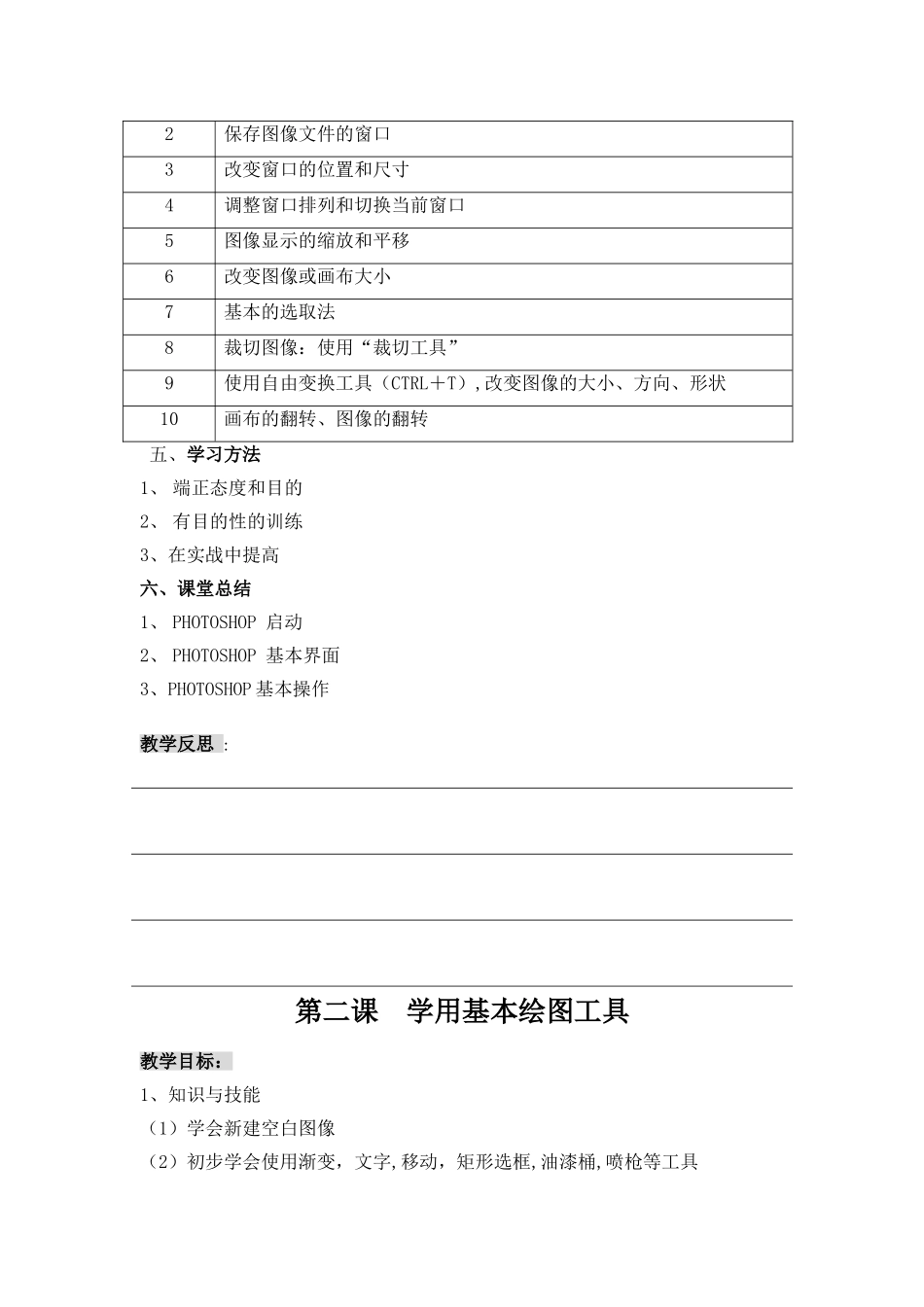 初一信息技术PHotoshop教案_第3页