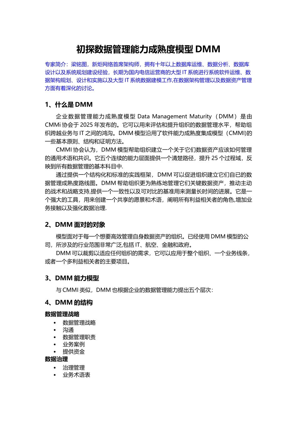 初探数据管理能力成熟度模型DMM_第1页