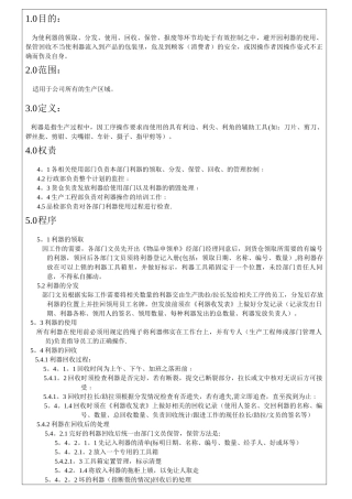 利器使用管理制度