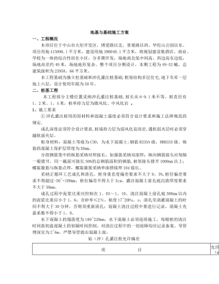 别墅地基与基础施工方案