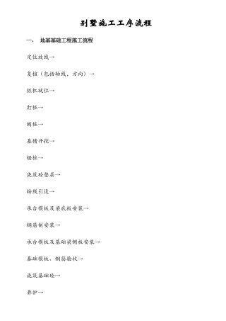 别墅施工工序流程