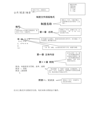 制度文件排版格式