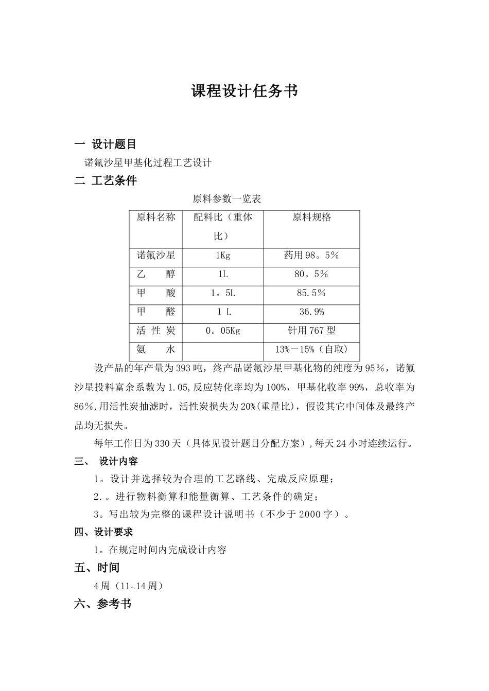 制药工程学课程设计_第1页